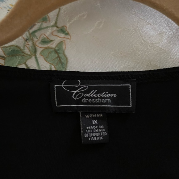 NWT Dressbarn Black Rhinestone top - Picture 8 of 13